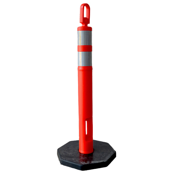 Poste de Seguridad Vial con Doble Reflejante LAMIRA Naranja 45" - 1